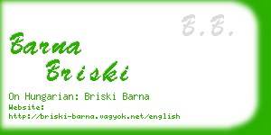 barna briski business card